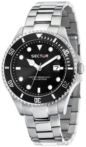 Sector 230 Herreklokke R3253161060 Sort/Stål Ø43 mm