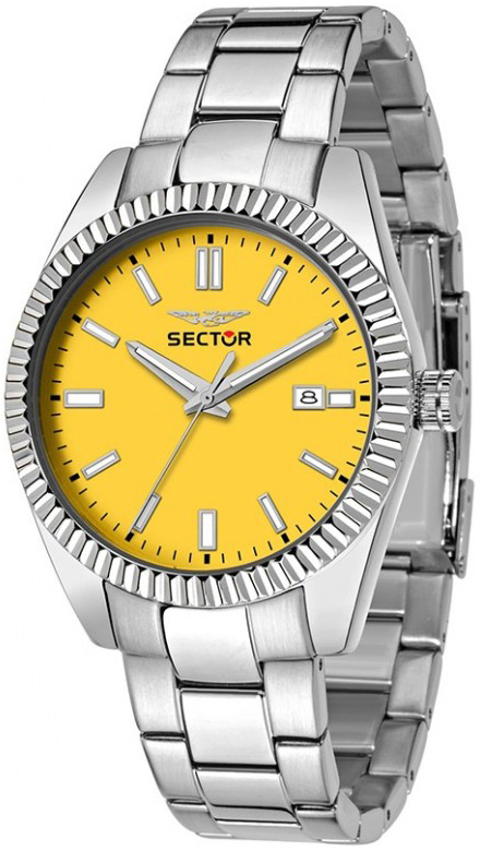 Sector 240 Herreklokke R3253240050 Gul/Stål Ø41 mm