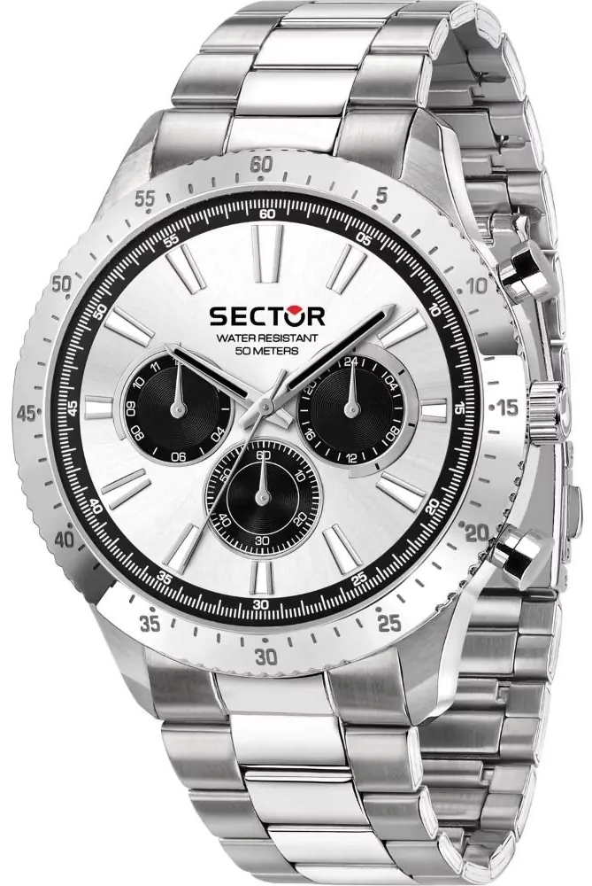 Sector 270 Herreklokke R3253578027 Sølvfarget/Stål Ø45 mm