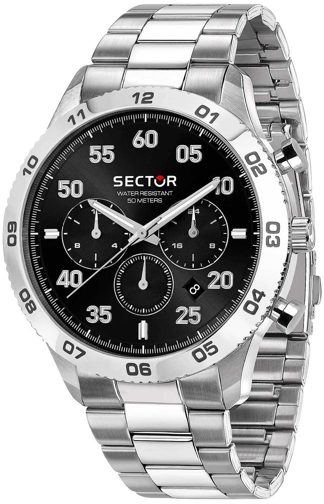 Sector 270 Herreklokke R3253578032 Sort/Stål Ø45 mm