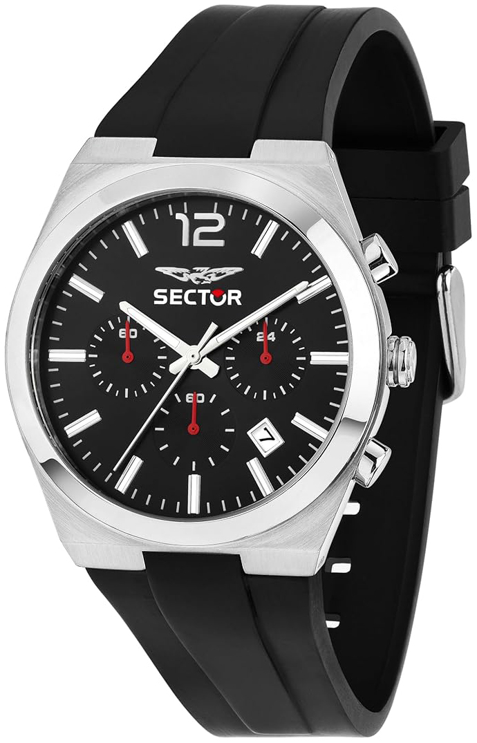 Sector Herreklokke R3271301001 C-300 Sort/Gummi Ø42 mm