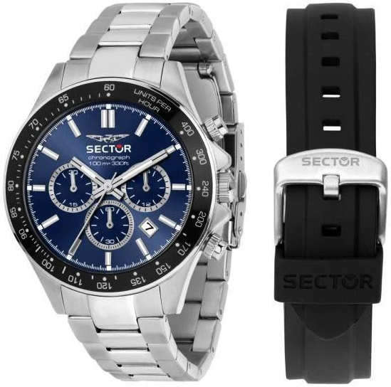 Sector 230 Herreklokke R3271661028 Blå/Stål Ø43 mm