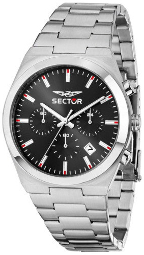 Sector Herreklokke R3273301001 C-300 Sort/Stål Ø42 mm