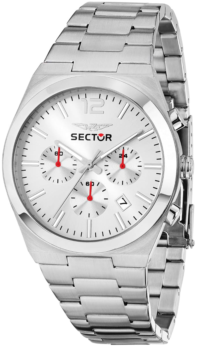 Sector Herreklokke R3273301004 C-300 Sølvfarget/Stål Ø42 mm
