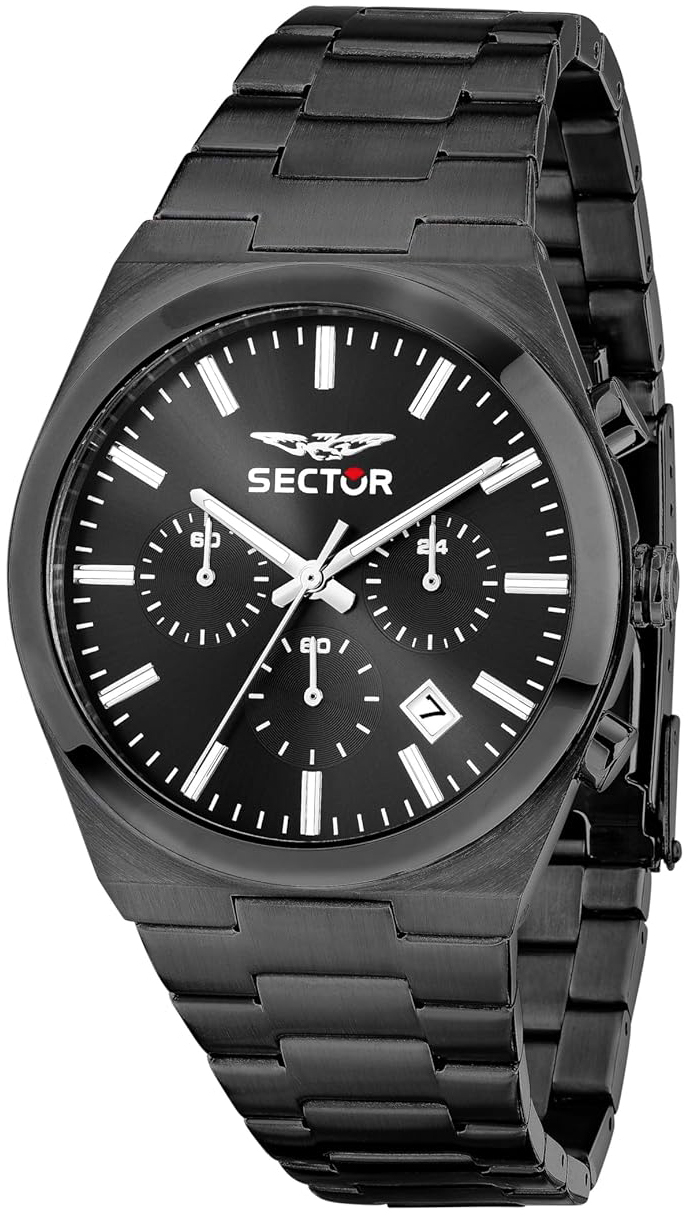 Sector Herreklokke R3273301005 C-300 Sort/Stål Ø42 mm