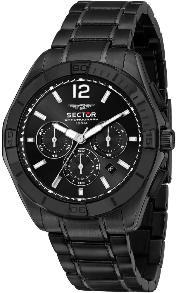 Sector 790 Herreklokke R3273636002 Sort/Stål Ø42 mm