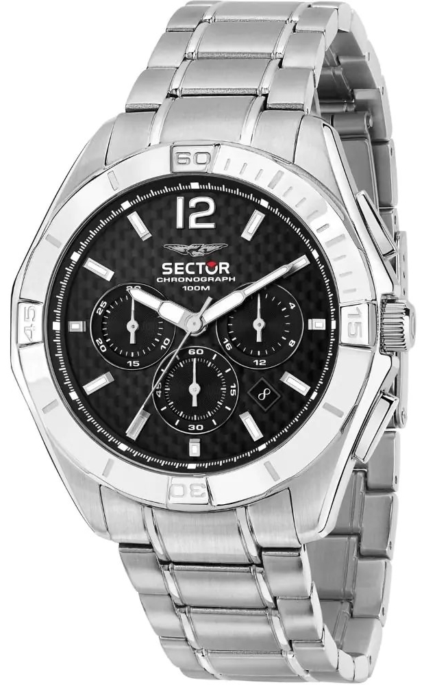 Sector 790 Herreklokke R3273636003 Sort/Stål Ø42 mm