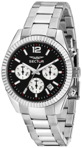 Sector 240 Herreklokke R3273640029 Sort/Stål Ø39 mm