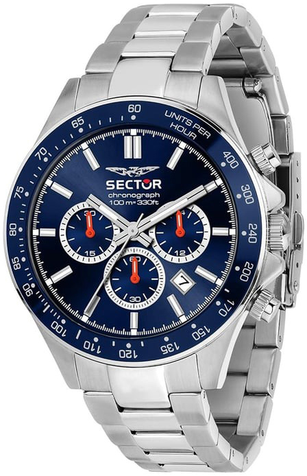 Sector 230 Herreklokke R3273661037 Blå/Stål Ø43 mm