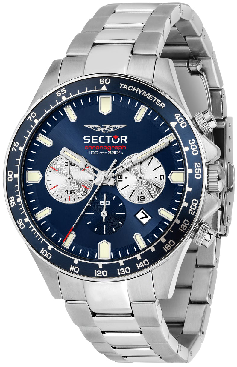 Sector 230 Herreklokke R3273661051 Blå/Stål Ø43 mm