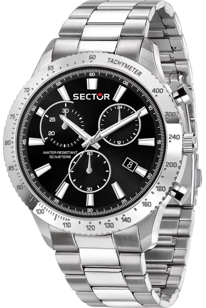 Sector 270 Herreklokke R3273778005 Sort/Stål Ø45 mm