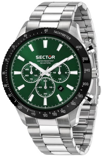 Sector 270 Herreklokke R3273778007 Grønn/Stål Ø43 mm