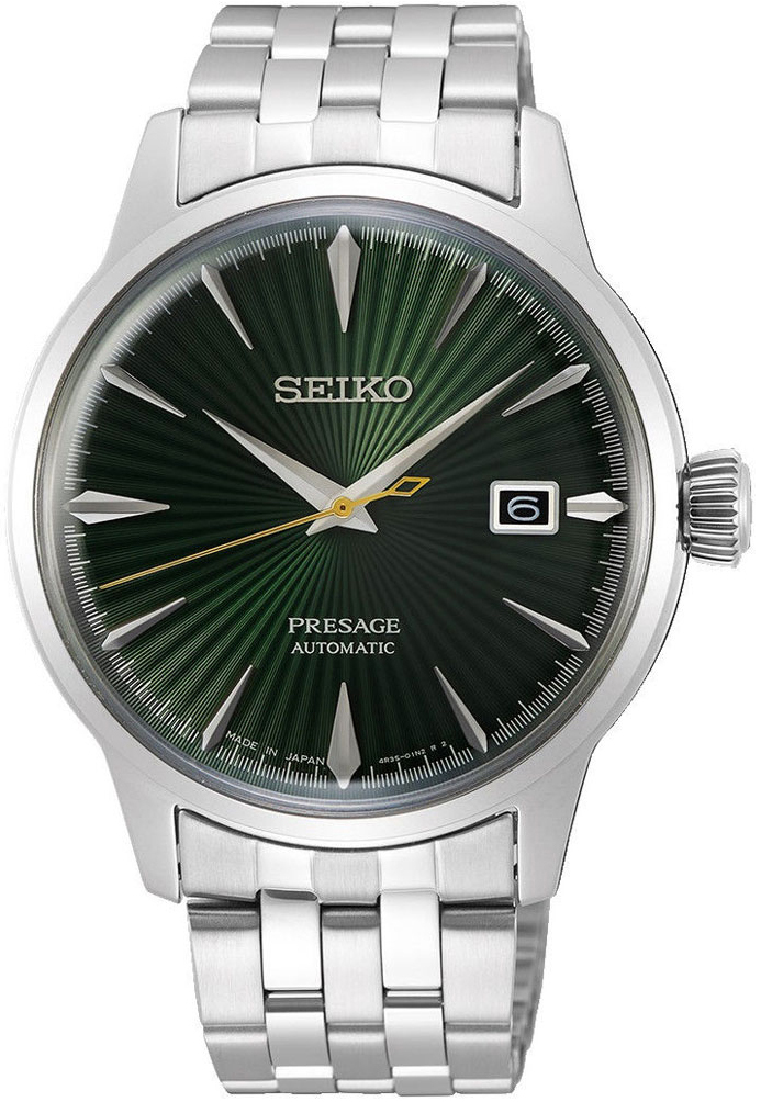 Seiko Herreklokke SRPE15J1 Presage Grønn/Stål Ø40.5 mm