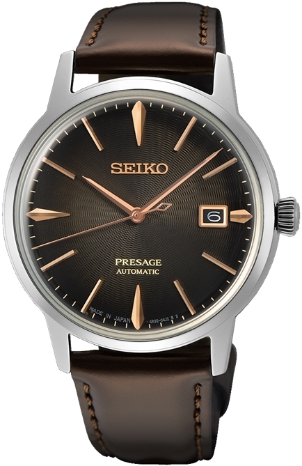 Seiko Herreklokke SRPJ17J1 Presage Brun/Lær Ø39.5 mm