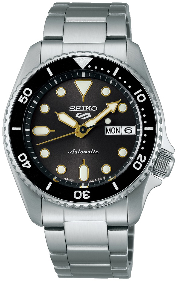 Seiko 5 Sports Herreklokke SRPL79K1 Sort/Stål Ø38 mm