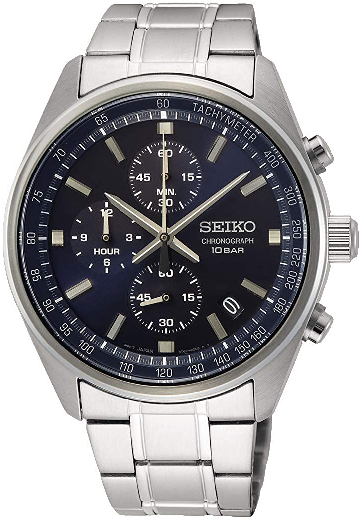 Seiko Herreklokke SSB377P1 Blå/Stål Ø42 mm