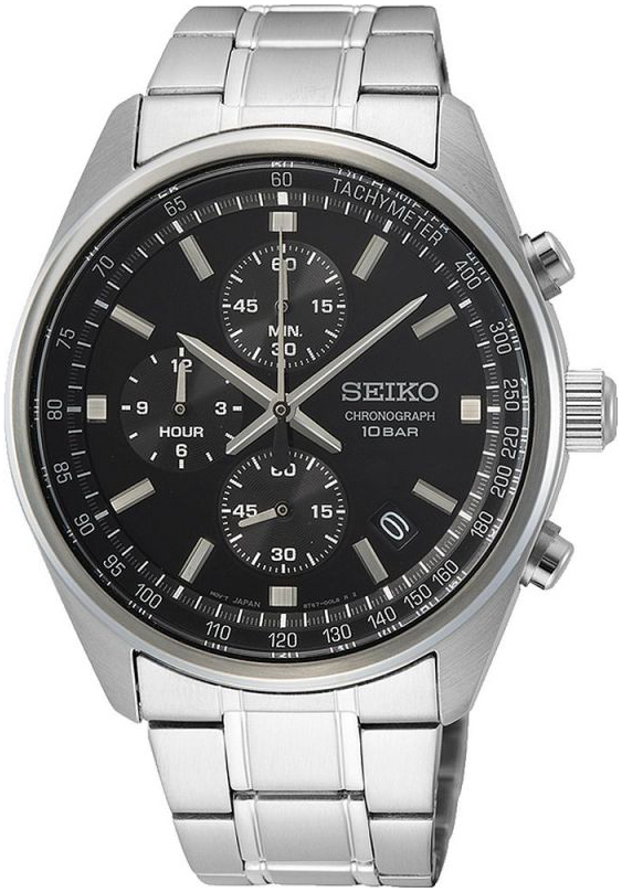 Seiko Herreklokke SSB379P1 Sort/Stål Ø42 mm