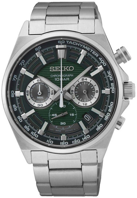 Seiko Herreklokke SSB405P1 Discover More Grønn/Stål Ø41 mm