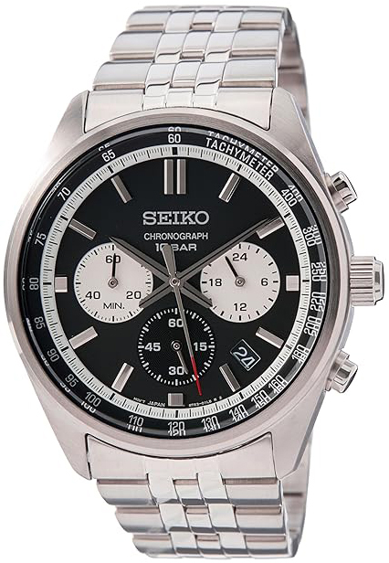 Seiko Herreklokke SSB429P1 Sport Sort/Stål Ø41.5 mm