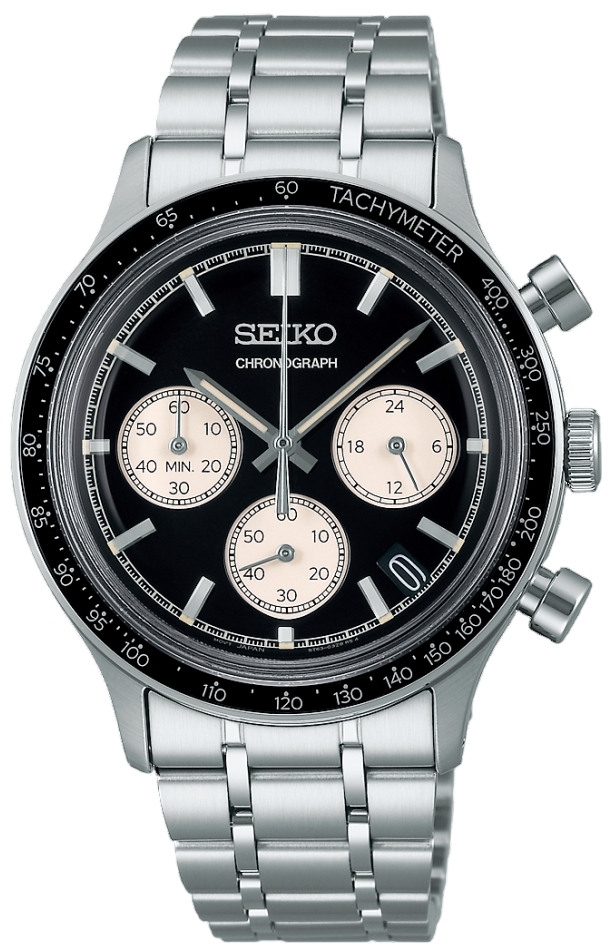 Seiko Herreklokke SSB479P1 Sport Sort/Stål Ø38.7 mm