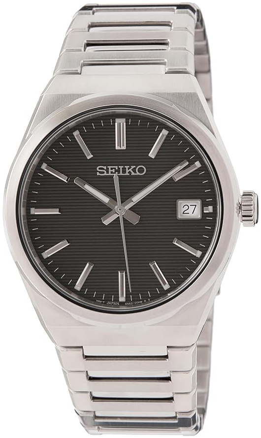 Seiko Herreklokke SUR557P1 Dress Sort/Stål Ø38.9 mm
