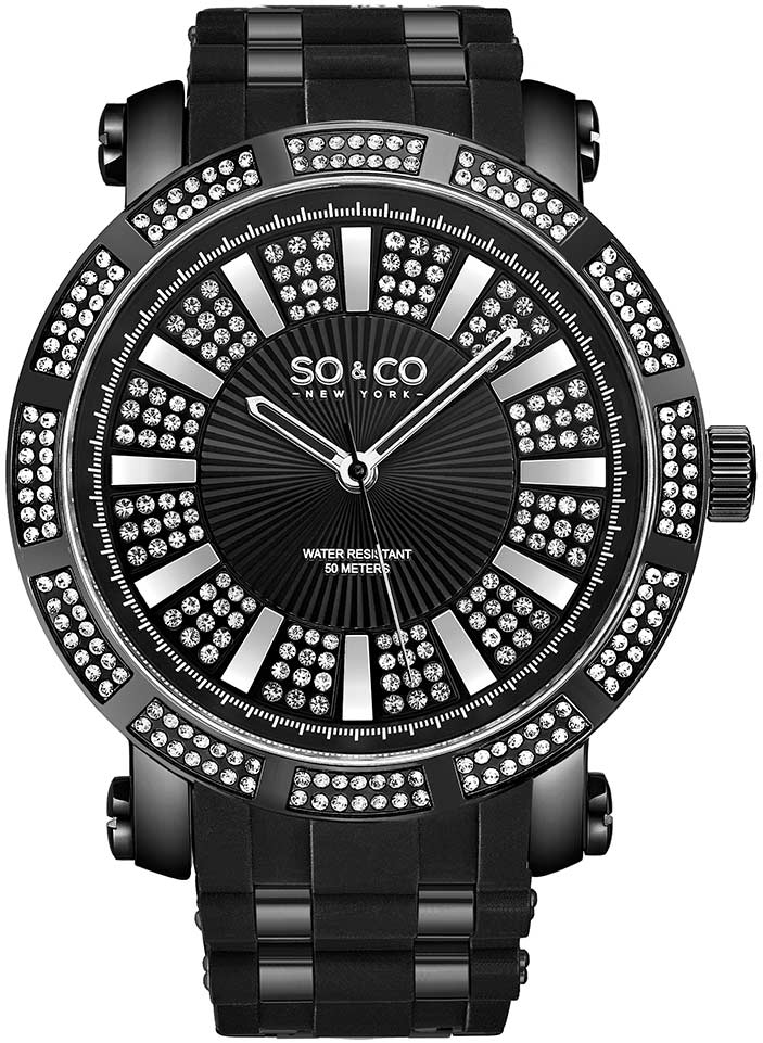 So & Co New York Herreklokke 5564.4 Madison Sort/Stål Ø50 mm