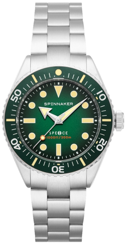 Spinnaker Herreklokke SP-5097-44 Spence Grønn/Stål Ø40 mm