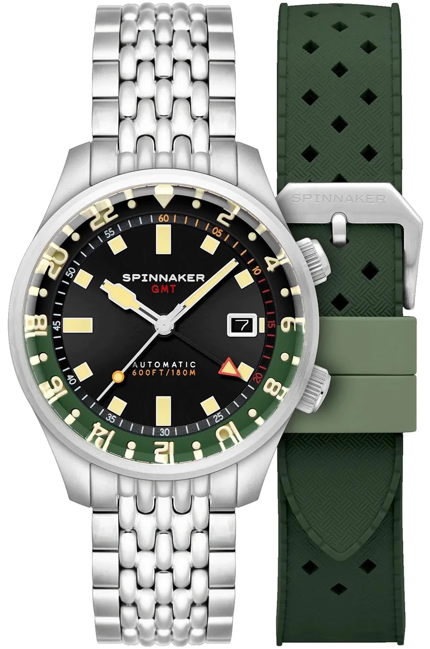 Spinnaker Herreklokke SP-5121-44 Bradner Sort/Stål Ø42 mm
