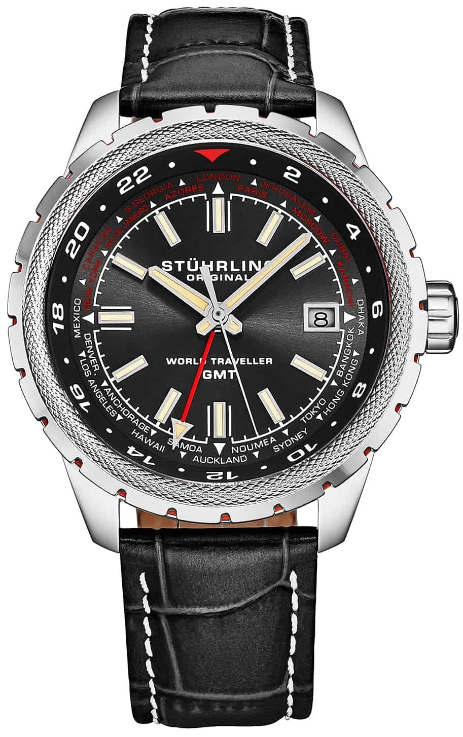 Stührling Original Herreklokke 1014.01 Aviator Global Voyager