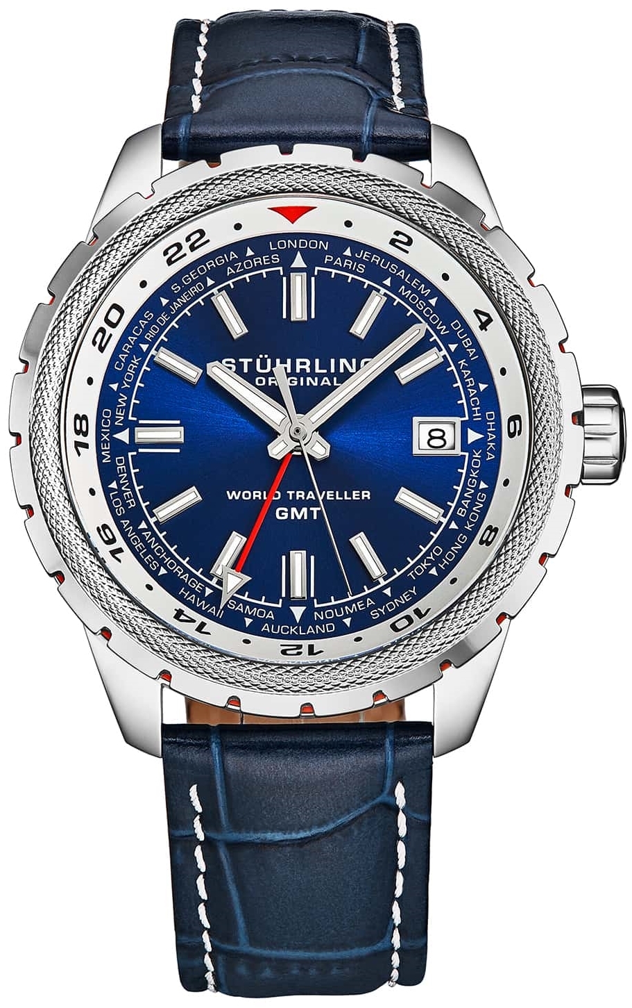 Stührling Original Herreklokke 1014.02 Aviator Global Voyager
