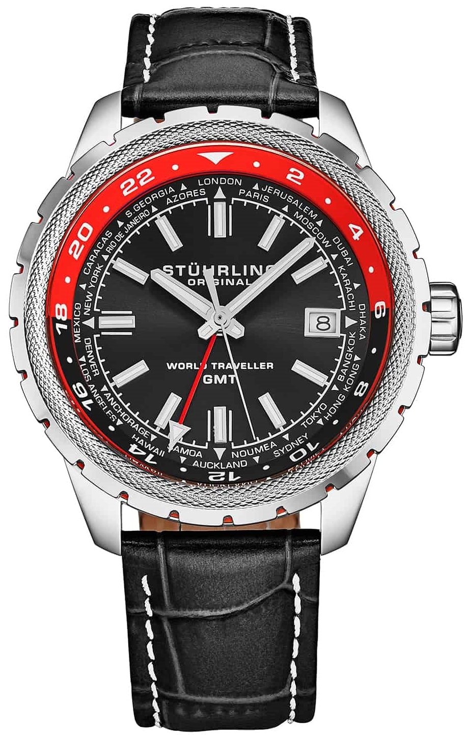 Stührling Original Herreklokke 1014.03 Aviator Global Voyager