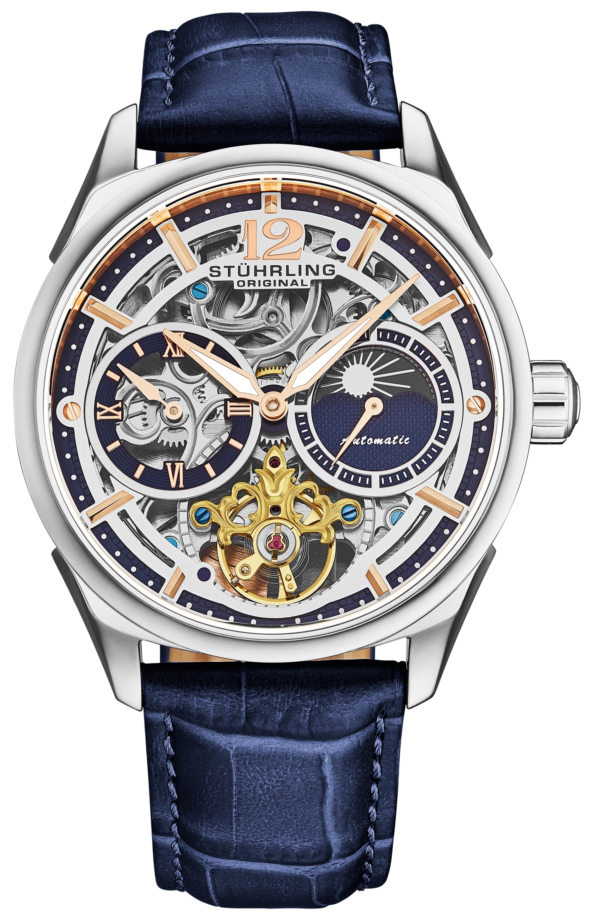 Stührling Original Herreklokke 1019.02 Legacy Vanguard Lær Ø42 mm