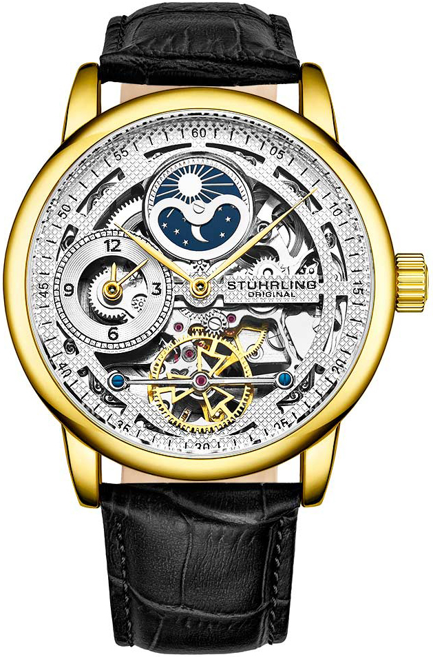 Stührling Original Herreklokke 3917.2 Legacy Sølvfarget/Lær Ø43 mm