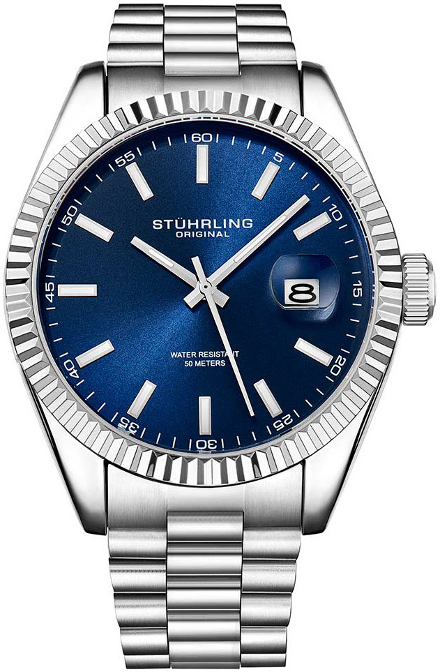 Stührling Original Herreklokke 3935.2 Lineage Blå/Stål Ø42 mm