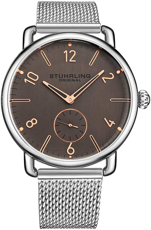 Stührling Original Herreklokke 3939.3 Jenson Brun/Stål Ø42 mm