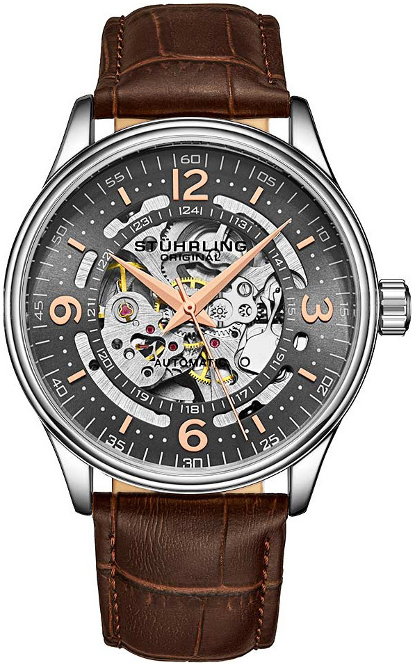 Stührling Original Herreklokke 3947.3 Denmark Grå/Lær Ø42 mm