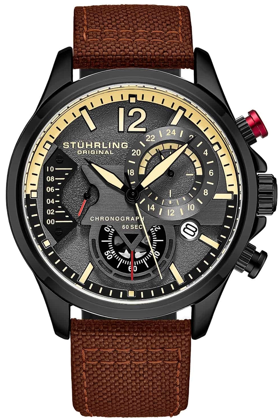 Stührling Original Herreklokke 4029.4 Aviator Cordura Grå/Tekstil