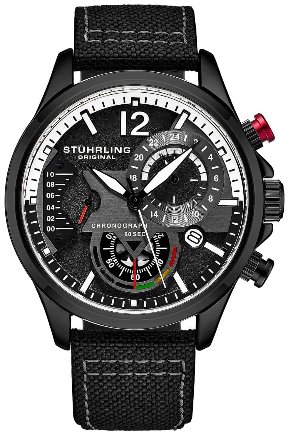 Stührling Original Herreklokke 4029.5 Aviator Cordura Sort/Tekstil