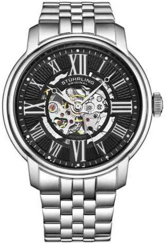 Stührling Original Herreklokke 4031.2 Atrium Sort/Stål Ø42 mm