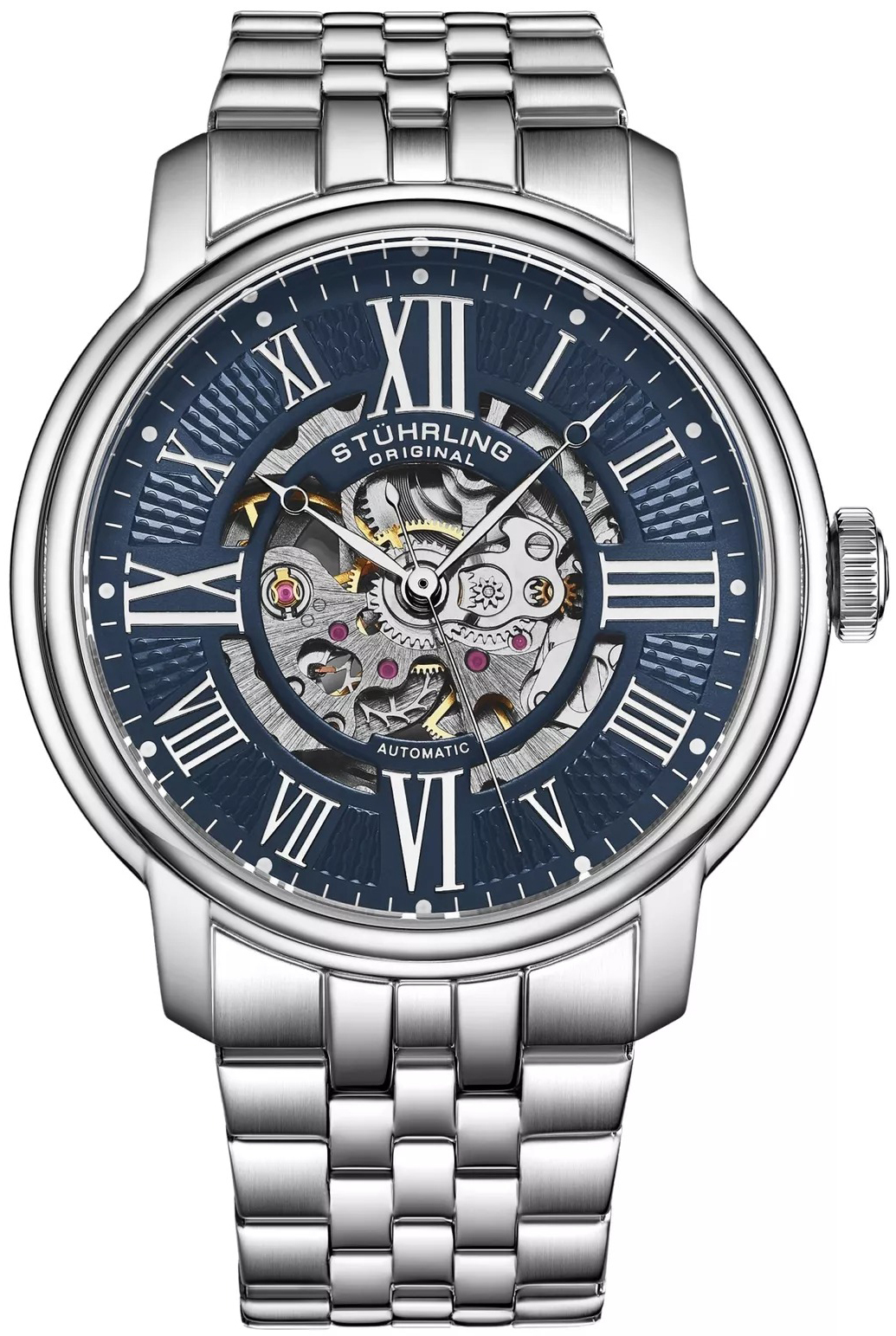 Stührling Original Herreklokke 4031.5 Legacy Blå/Stål Ø42 mm