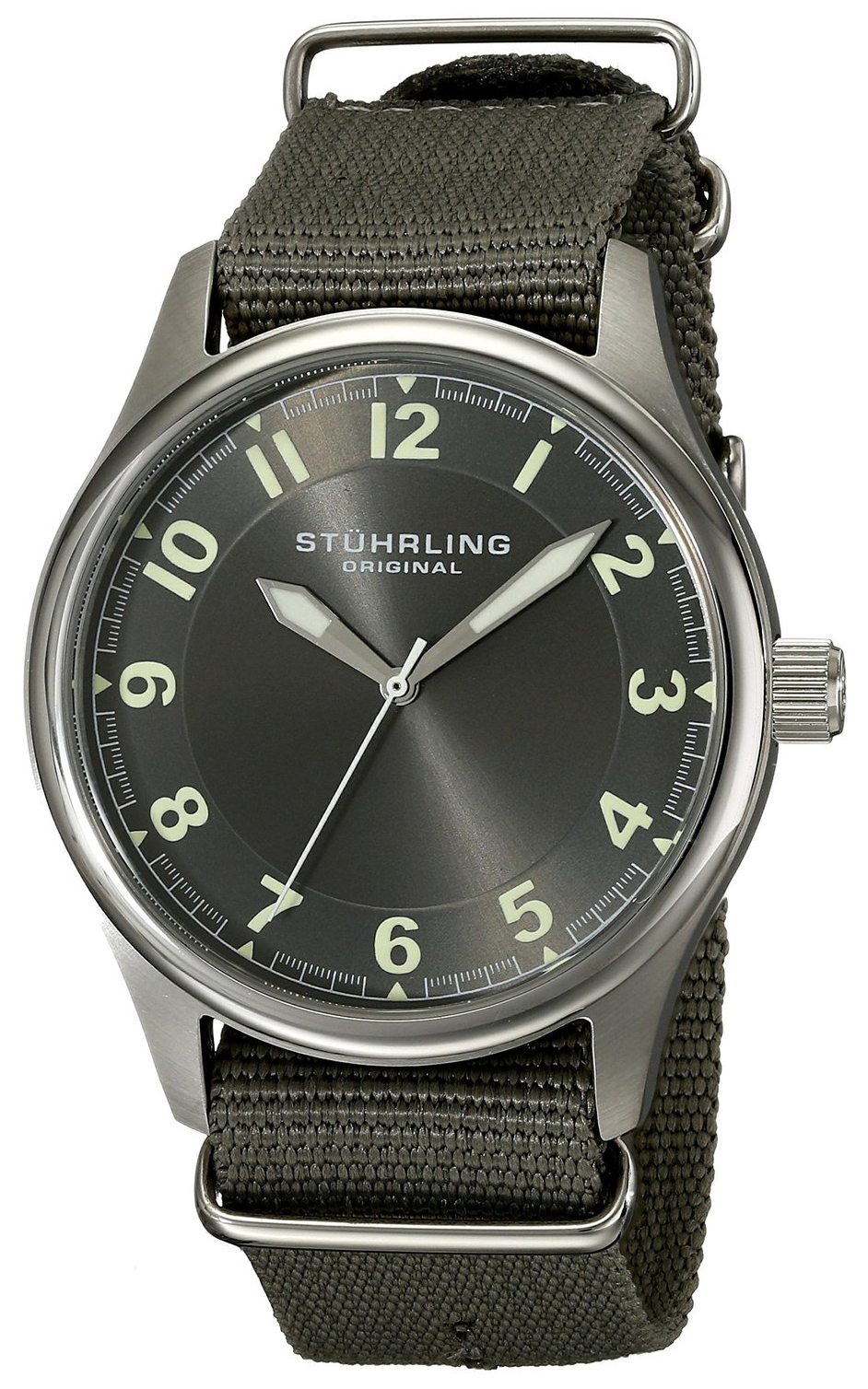 Stührling Original Aviator Herreklokke 741.SET02 Grå/Tekstil Ø43 mm - Stührling Original