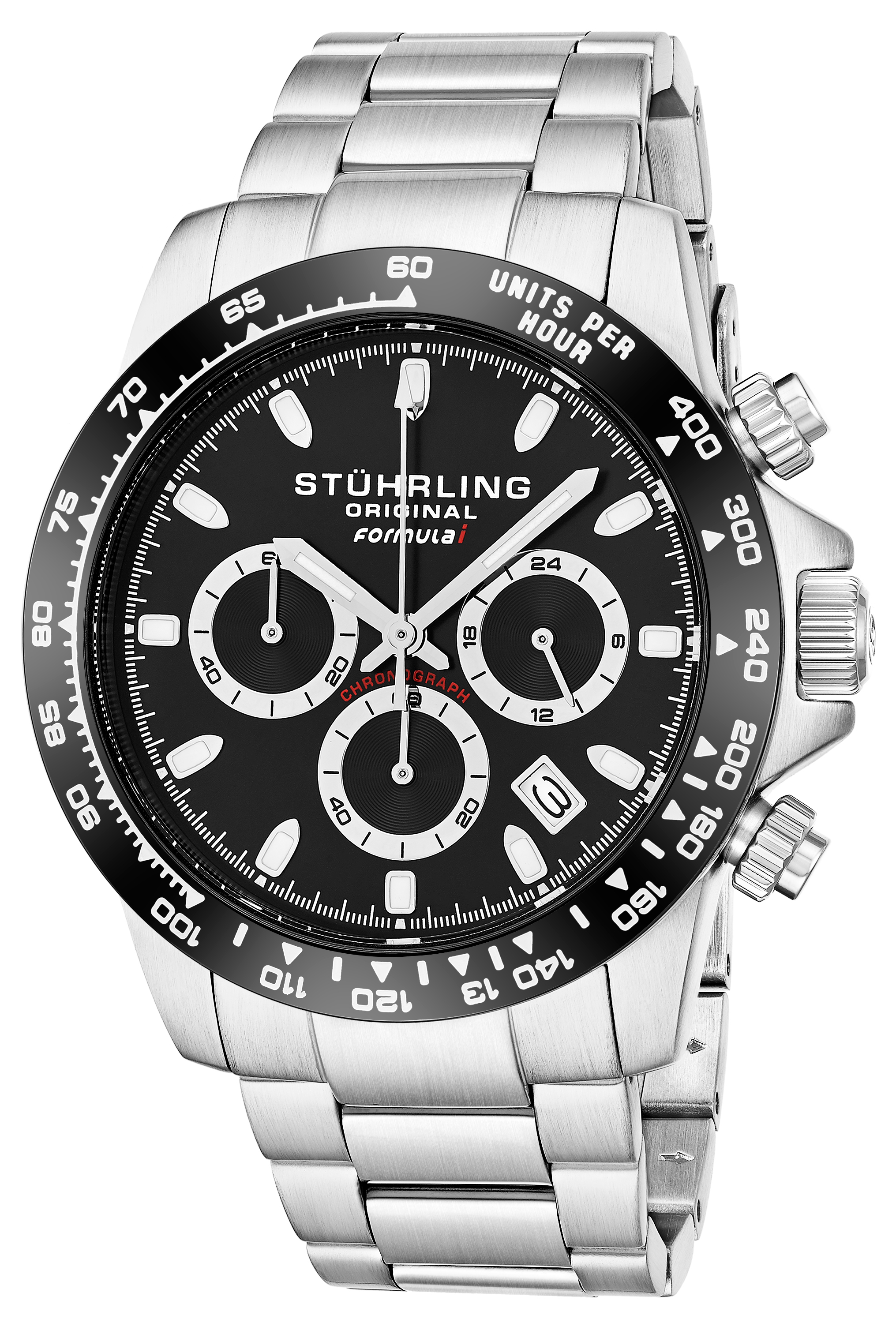 Stührling Original Monaco Herreklokke 891.02 Sort/Stål Ø42 mm - Stührling Original