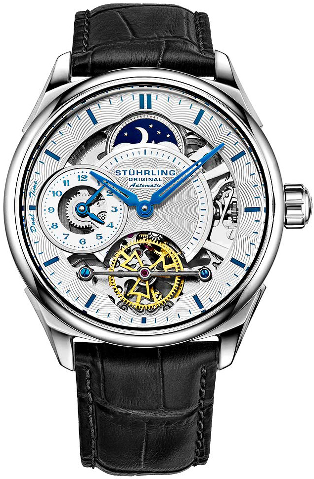 Stührling Original Herreklokke 943A.01 Legacy Sølvfarget/Lær Ø42