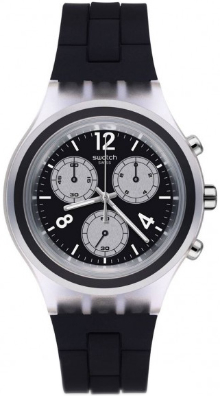 Swatch Herreklokke SVCK1004 Classic Sort/Gummi Ø43 mm