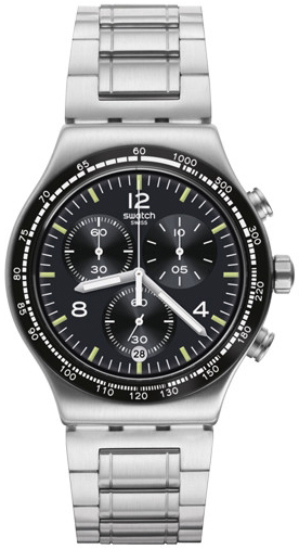Swatch Herreklokke YVS444GC Core Sort/Stål Ø43 mm