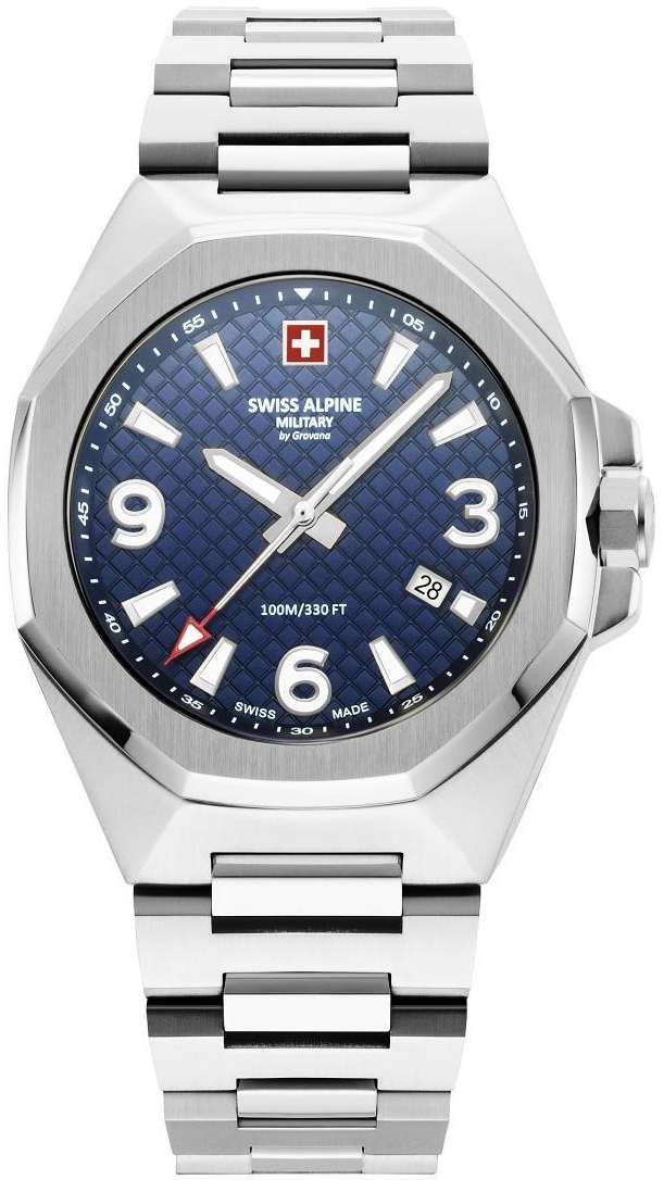 Swiss Alpine Military Herreklokke 7005.1135 Typhoon Blå/Stål Ø42 mm