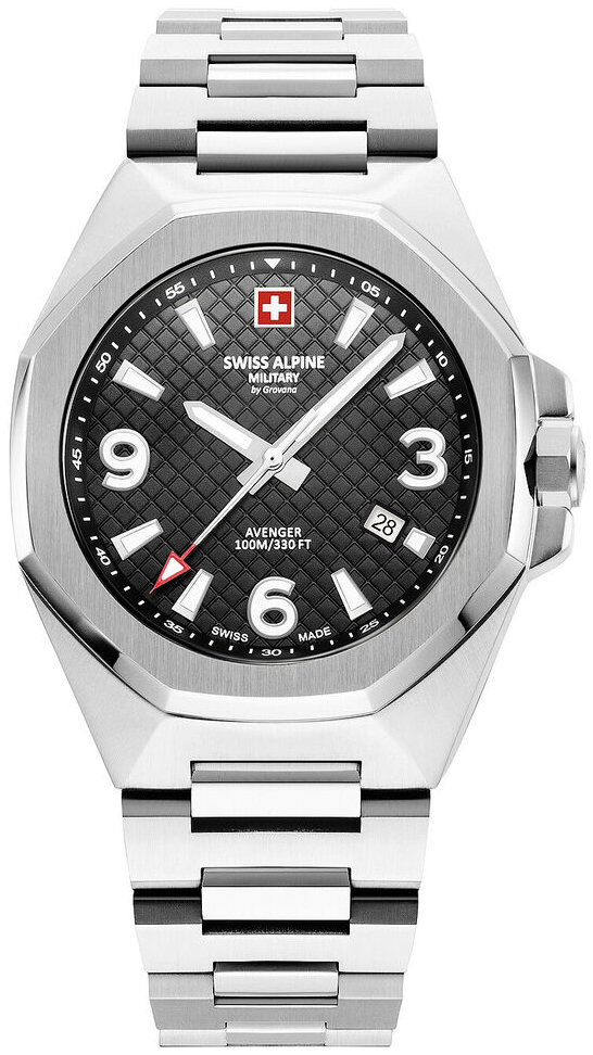 Swiss Alpine Military Herreklokke 7005.1137 Typhoon Sort/Stål Ø42 mm
