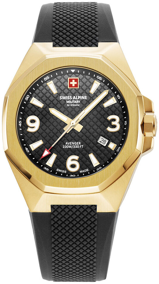 Swiss Alpine Military Herreklokke 7005.1817 Typhoon Sort/Gummi Ø42 mm