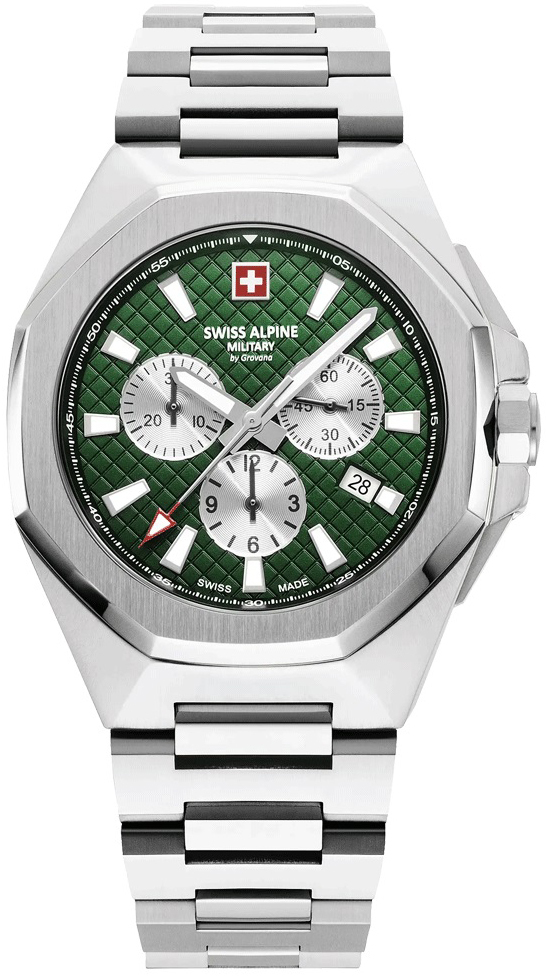 Swiss Alpine Military Herreklokke 7005.9134 Typhoon Grønn/Stål Ø42