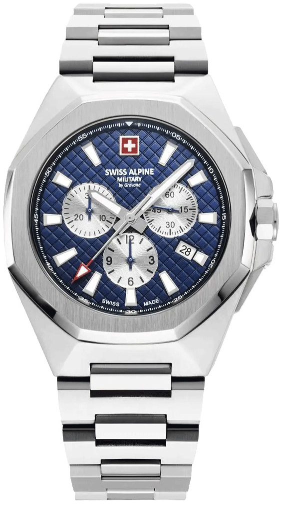 Swiss Alpine Military Herreklokke 7005.9135 Typhoon Blå/Stål Ø42 mm